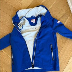 Hunter Kids Royal Blue Hooded Rain Jacket